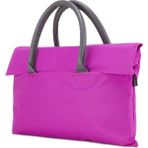 Classone BYN-EL009 Wtxpro Su Geçirmez Kumaş 13-14 Inch Bayan Laptop El Çantası- Tote Bag- Fuşya
