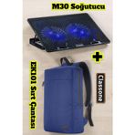 Classone PR-EK101 15,6' Su Geçirmez Kumaş Notebook Sırt Çantası+M30 Notebook Soğutucu