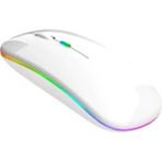 Classone RGB-102F Rgb Işıklı, Efektli, Silent-Sessiz, Rf Kablosuz, Bluetooth Mouse - Beyaz
