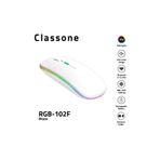 Classone RGB-102F RGB Işıklı, Efektli, Silent-Sessiz,RF Kablosuz, Bluetooth Mouse - Siyah