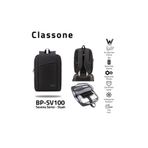 Classone Savona Serisi Bp-sv100 Wtx Pro Su Geçirmez Kumaş ,15.6? Laptop Sırt Çantası - Siyah