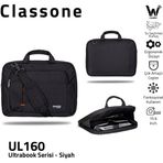 Classone UL160 Ultracase Serisi 15.6 inç Siyah Notebook Çantası