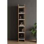 CLASSY HOME TASARIM CLASSY 106URAZ 5 RAFLI ÇİFT RENKLİ KİTAPLIK ATLANTİK ÇAM - BEYAZ RAFLI