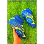 ClassyMen W50 Tünit Mavi Erkek Çocuk Boğazlı Bilekli Çoraplı Dişli Çivili Krampon HalıSaha Futbol Spor Ayakkabı