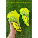 ClassyMen W50 Tünit Sarı Erkek Çocuk Boğazlı Bilekli Çoraplı Dişli Çivili Krampon Halı Saha Futbol Spor Ayakkabı