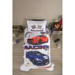 Clasy %100 Pamuk Tek Kişilik Yatak Örtüsü Racing Drag V1 Mavi