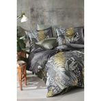 Clasy Botanica V1 Yeşil Saten 200 x 220 cm Çift Kişilik Nevresim Takımı