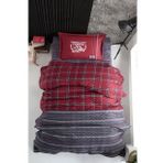 Clasy Campus V1 Bordo Tek Kisilik Dort Mevsim Nevresim Seti
