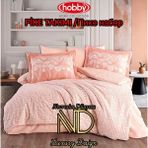 Clasy Hobby Poplin Pike Takımı Tek Kişilik Velura Terracota - Renkli