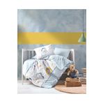 Clasy KRN-Sweet Bear-8680628639046 Tek Kisilik Ranforce Mavi Bebek Nevresim Takımı