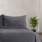 Clasy Merinos Modern Line Siyah Çift Kişilik Yatak Örtüsü Takımı - 220 x 240 cm