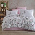 Clasy Novara V1 Pembe Ranforce Çift Kişilik 200x220 cm Nevresim Takımı