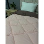 Clasy Pamuk Ranforce Tek Kişilik Yorgan Çift Taraflı Kahve-Pembe Düz Desen - 155 x 215 cm - Pembe - Kahverengi