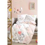 Clasy Ranforce 100% Pamuk Bebek Uyku Seti Sweet Dreams Pudra V1