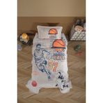 Clasy Ranforce %100 Pamuk Yatak Örtüsü Tek Kişilik Basketball - Bej - 180 x 240 cm