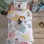 Clasy Ranforce Dort Mevsim Tek Kisilik Paradise V1 Somon