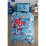 Clasy Ranforce Pamuk Tek Kişilik Yatak Örtüsü Seti Game Over V1 Mavi - 180 x 240 cm