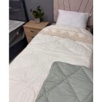 Clasy Saten %100 Pamuk Ranforce Tek Kişilik Yorgan Osela V2 Krem - 155 x 215 cm
