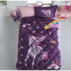 Clasy Tek Kişilik Ranforce Yorgan Rainbow - 155 x 215 cm - Mor