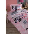 Clasy Tek Kisilik Yatak Ortusu Seti Denim V1 Pembe