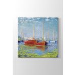 Claude Monet - Red Boats At Argenteuil Tablosu