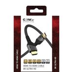 Claw's 8K UHD HDMI 2.1 48 Gbps / 24K Gold/Alüminyum Gövdeli 8K 60Hz-4K 120Hz-2K 240HZ-FHD 240Hz Destekli 2 Metre Premium HDMI Kablo(C-HP-B1)