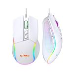 Claws Crossfire Air V1 Beyaz RGB Makrolu Şarjlı Optik Kablolu/Kablosuz Oyuncu Mouse