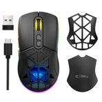 Claw's Nexus Air Kablosuz 10000 Dpi Pixart PMW3325 Sensör Makro Yazılımlı & Değiştirilebilir Kapaklı RGB Kablosuz Gaming Mouse - Siyah