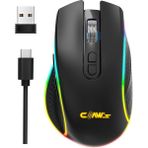 Claw's Nova Air V1 Kablosuz 10000 Dpi Pixart PMW3325 Sensör Makro Yazılımlı & 8 Tuşlu RGB Kablosuz Gaming Mouse - Siyah (2.4 GHz Kablosuz + BT5.1 + Type-C ile Kullanım Desteği)