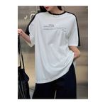 CLAYES Leisure Future Parçalı Süprem T-Shirt - Beyaz Siyah Oversize Bisiklet Yaka Kısa Kol Tişört