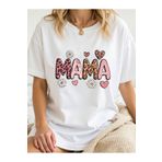 CLAYES Leopar Mama Baskılı Süprem Beyaz T-Shirt - Oversize Bisiklet Yaka Tişört