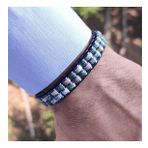 Clays Jewellery Hint Akiği & Hematit Taşı Silindir Bileklik, Unisex / Kadın / Erkek