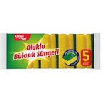clean & fun Oluklu Bulaşık Süngeri 5'li 3 Paket