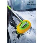 CLEAN HOUSE Araba Yıkama Fırçası, Araba Mopu, Paspas Jant Temizleme Fırçası 1 ADET YEDEK BEZLİ