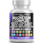 Clean Nutraceuticals (Özelsporcugıdaların'dan !!) Magnezyum Complex Magne Glycinate Citrate Malate Oxide Taurate Aspartate Orotate Mag Chloride, Zinc Copper Vitamin C B1 B2 B6 B12 90 Capsul. - Aromasız
