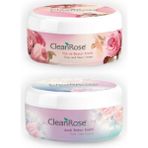 Clean Rose Gül Özlü Yüz ve Boyun Kremi 125 ml + Ayak Bakım Kremi 125 ml