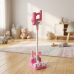 Clean Time Pilli Pembe Oyuncak Süpürge Temizlik Seti