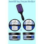 Cleana Besleyici Saç Maskesi 250X2 ml & Asortili Saç Fırçası Hediye - KERATİN (YIPRANMA KARŞITI NEMLENDİRİCİ)