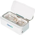 Cleanevo GW06 Ultrasonik Takı Temizleme Makinesi, 45 Khz Derin Temizlik Cihazı, Gözlük, Yüzük, Saat Kayışı, Takı ve Protez Temizleyici, Çift Temizleme Modlu