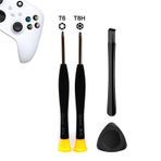 Cleaning Repair Tool Kit for Xbox One, Elite 1, Elite 2, 360, One S, Series S/X Controller with Paddles, Torx Security Screwdriver Set T6 T8H, Plastic Safe Pry Bar, Triangle Paddle, Spare Part(Xbox-4)