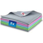 Cleanshe Premium Diamond Mikrofiber Cam Bezi 5'li Set 40X40 - Renkli - Standart