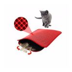 CleanStep Kırmızı 60 x 45 cm Elekli Kedi Tuvalet Önü Paspası