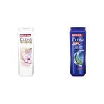Clear Besleyici Şampuan Kepeğe Karşı Etkili Yumuşak ve Parlak Saçlar 600 ml ve Clear Men Erkek Şampuan Cool Sport Menthol Kepeğe Karşı Etkili 600 ml