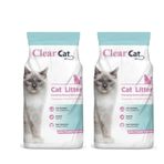 Clear Cat Bebek Pudrası Kokulu 10x2 kg İnce Taneli Bentonit Kedi Kumu