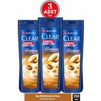 Clear Kepeğe Karşı Etkili Şampuan Saç Dökülmesine Karşı Kahve Çekirdeği Özü 350 ml 3 Adet
