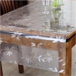 Clear Masa Örtüsü 1,5 mm Yarı Saydam Su Geçirmez Yumuşak Masa Örtüsü Dikdörtgen Masa Örtüsü Sehpa Mat Mutfak için Masa Örtüsü, G 1,5 mm, 60 x 100 cm