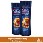 Clear Men 2x350 ml Saç Dökülmesine Karşı Kahve Çekirdeği Özü Kepeğe Karşı Etkili Şampuan