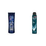 Clear Men 3 in 1 Şampuan & Duş Jeli Arındırıcı Kömür Saç Yüz Vücut İçin ve Rexona Men Erkek Sprey Deodorant Xtra Cool 72 Saat Kesintisiz Üstün Koruma 200 ml