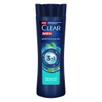 Clear Men 3 İn 1 Şampuan & Duş Jeli Ferahlatıcı Mentol Etkisi Saç Yüz Vücut İçin 350 Ml (7'Li Paket)