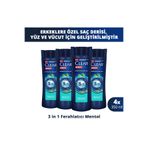 Clear Men 3 in 1 Şampuan & Duş Jeli Ferahlatıcı Mentol Saç Yüz Vücut İçin 350 ml x4